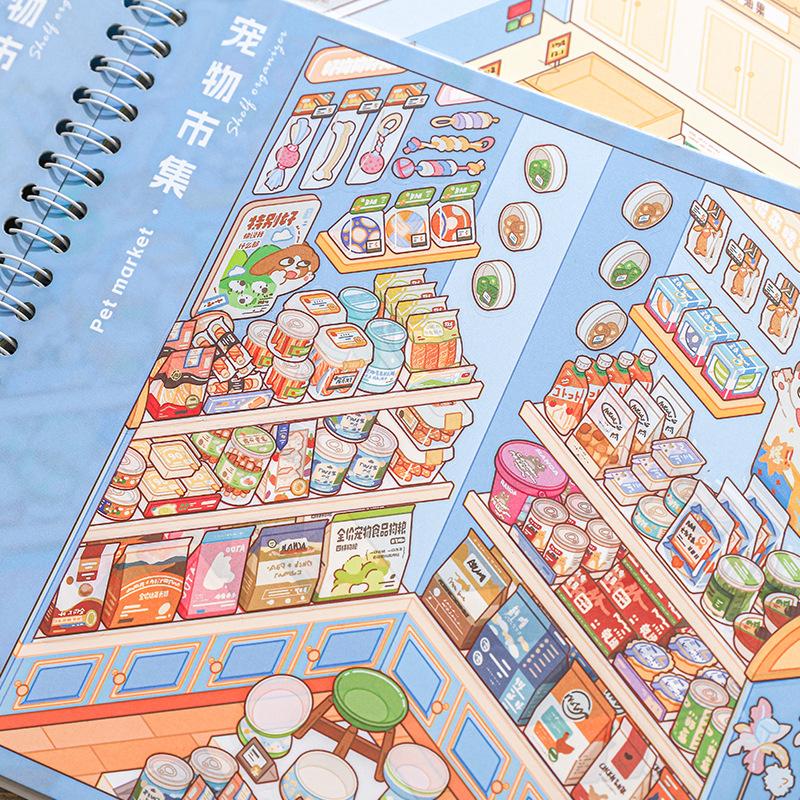 25 Sheets Per Pack Shelf Organizer Series Miniature Scene Creation Stickers Three-dimensional Fun DIY Stickers