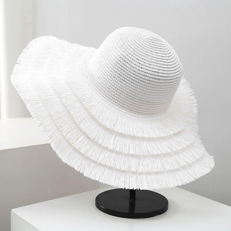 Sun Hat for Women, Summer Sun Shade Grass Hat, Casual Beach Hat, Elegant Sun Protection Hat for Travel, Big Brimmed Hat, Seaside Hat