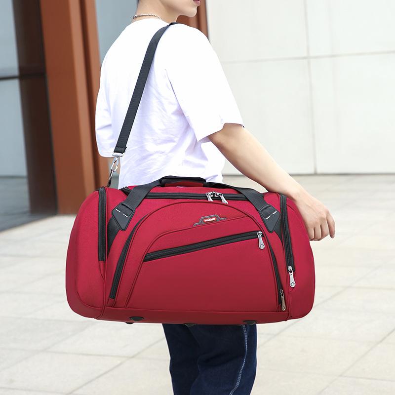 Travel Bag Large Capacity Duffel Bag Premium Sense Portable Fitness Bag One Shoulder Messenger Men's Boarding Bag Travel Bag