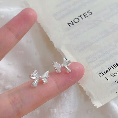 Bow Earrings Sweet Little Fresh Temperament Girl Simple Fashion Personality Earrings