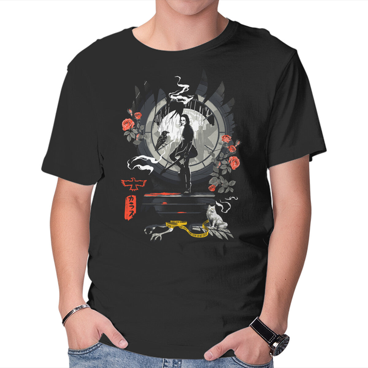 Unisex Crew Neck T-Shirt Believe In Angels Graphic Short Sleeve Casual Tee M