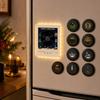 Christmas Rotating Disc Night Light with -Activated Music, Acrylic Refrigerator Ornament for Holiday Decor