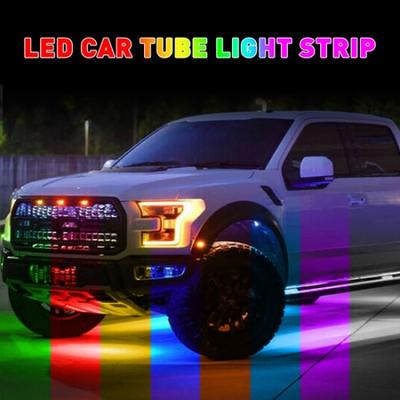 RGB LED Strip Under Car Tube Underglow System Underbody Neon Light Kit Front