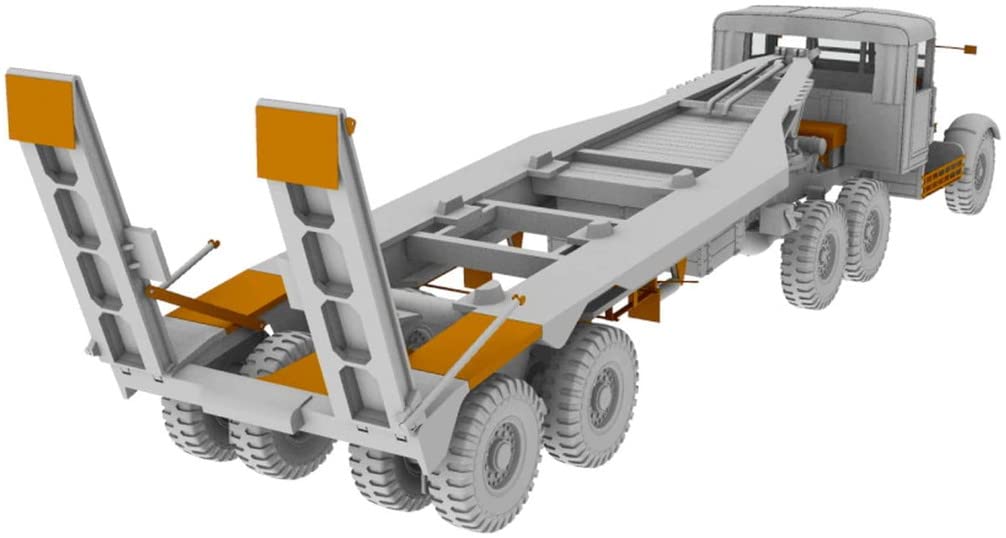 IBG Scale British Army Scammell Pioneer Tank Transporter TRMU30 with Trailer Plastic Model Kit PB72080 1/72