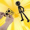 3/6Pcs Posable Stickman Action Figure with Handheld Items Movable Joints Stickman Fidget Toy Desktop Decoration Gift for Collectors