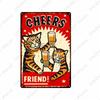 DORA Tin Sign Funny Animal Tin Poster I Do What I WantPlaque Bar Room Decor Nice Butt Wall Art Cat and Dog Vintage Tin Sign Gift N