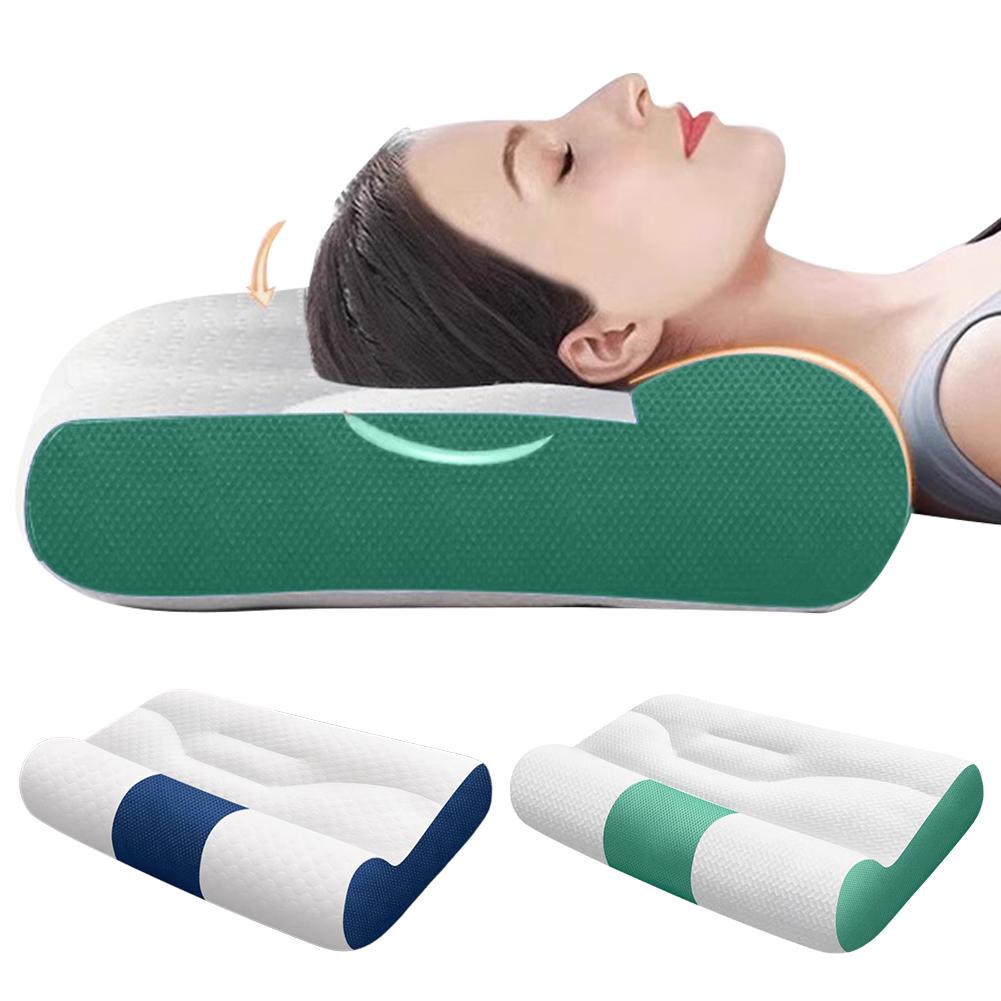 Ergonomic Cervical Pillow Enhancing Sleep Memory Neck Pillow Breathable Memory Foam Neck Massage Bed Pillow for Neck Pain Relief 30x50cm