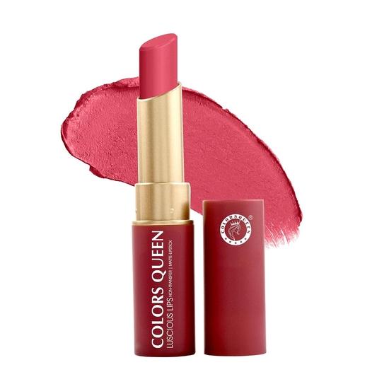 Colors Queen Luscious Lips - Non Transfer Creamy Matte Lipstick | Highly Pigmented | Long Lasting Lipstick Waterproof (02 - Dusty Pink - 3.5g)