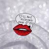 Alloy Brooch Playful Featuring Striking Red Lip Design And Quirky Expressions English