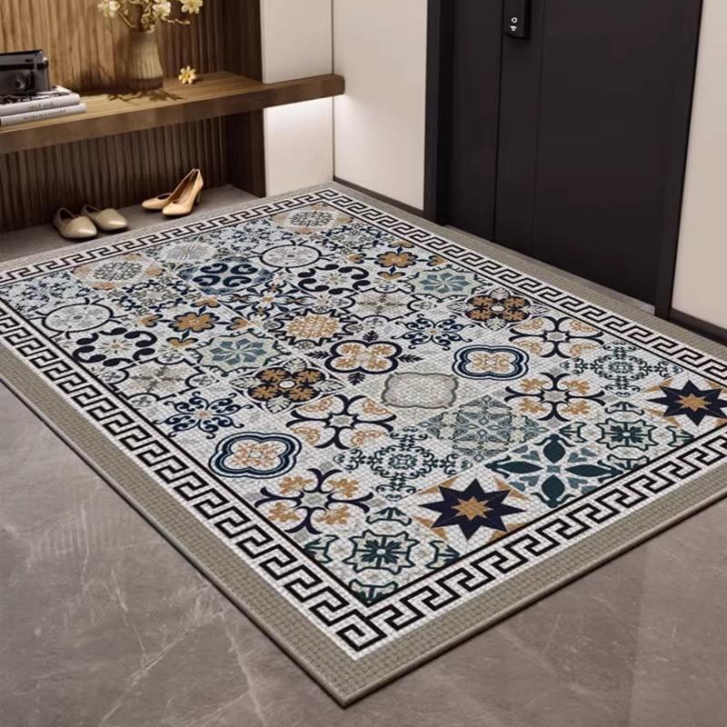 Simple Household Entry Door Floor Mat, Porch Mat, Advanced Sense, Dirt-Resistant Anti-Skid Ring, Velvet Can Be Cut Carpet