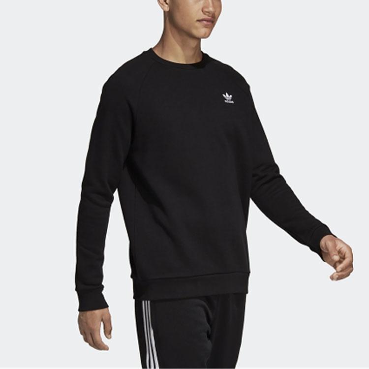 adidas Originals Crew Basic Round Neck Pullover 'Black' Men's DV1600