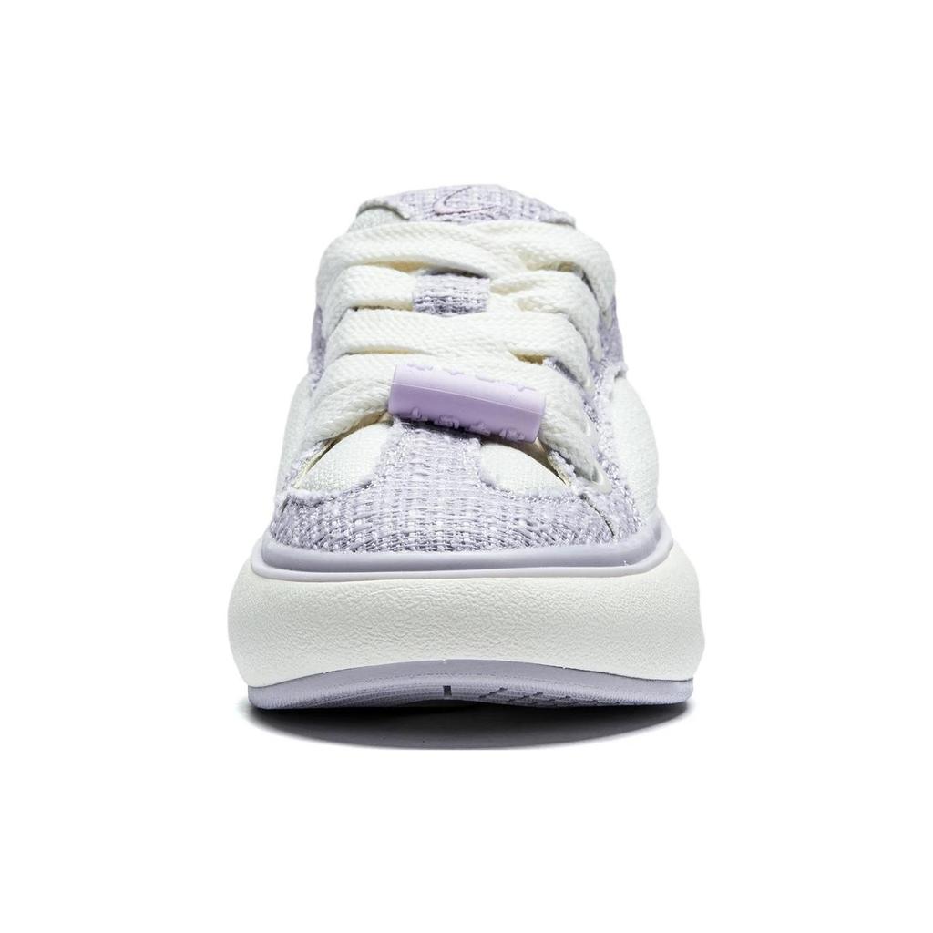 Li Ning Yun You C4D Comfortable Cushioning, Wear Resistant Low Top Casual Shoes Women's Beige White Purple AZGT090-15
