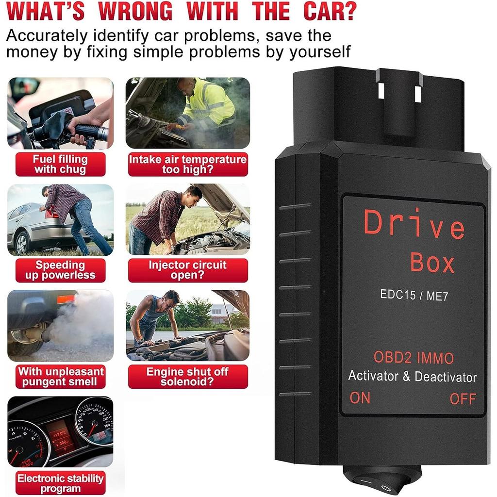 Drive Box EDC15/ME7 OBD2 IMMO Deactivator Activator OBD2 Drive Box IMMO Deactivator Activator