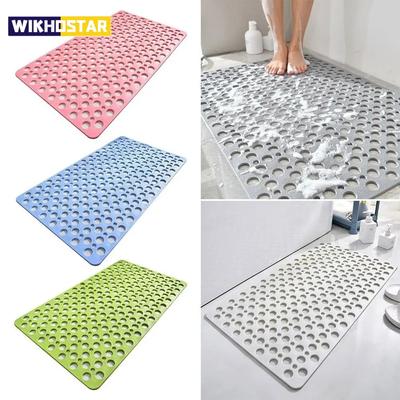 Slip Anti Mould Rubber Anti Slip Bath Mat with Drain Holes Machine Washable Antibacterial Resistant Shower Mat for Shower or Tub