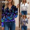 JPNTKY Camicie e Bluse Casual da Donna a Manica Lunga con Scollo a V