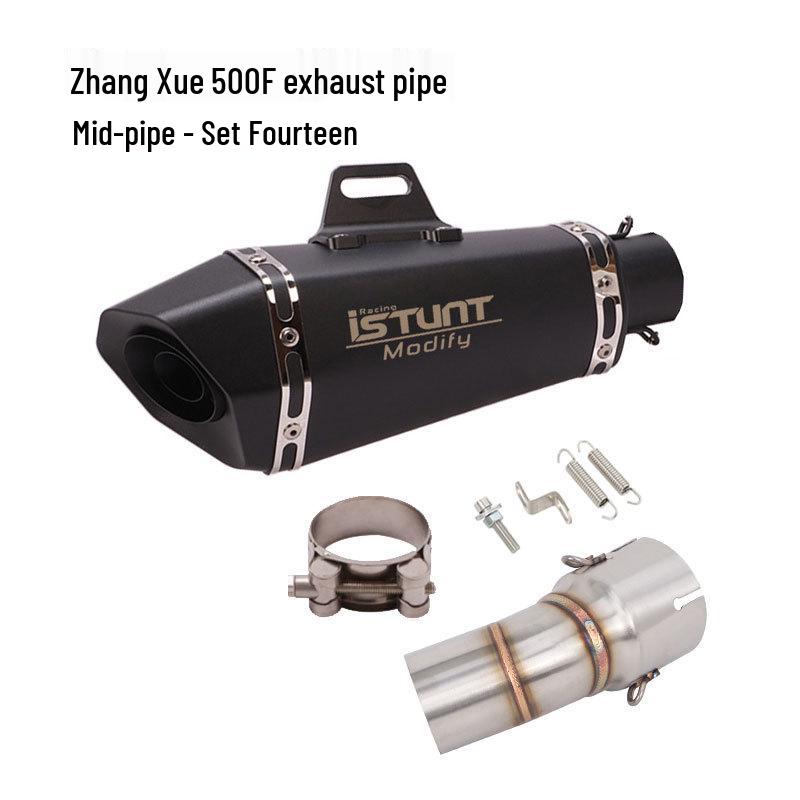 Zhangxue 500F Motorcycle Retro Mid-Pipe Tailpipe