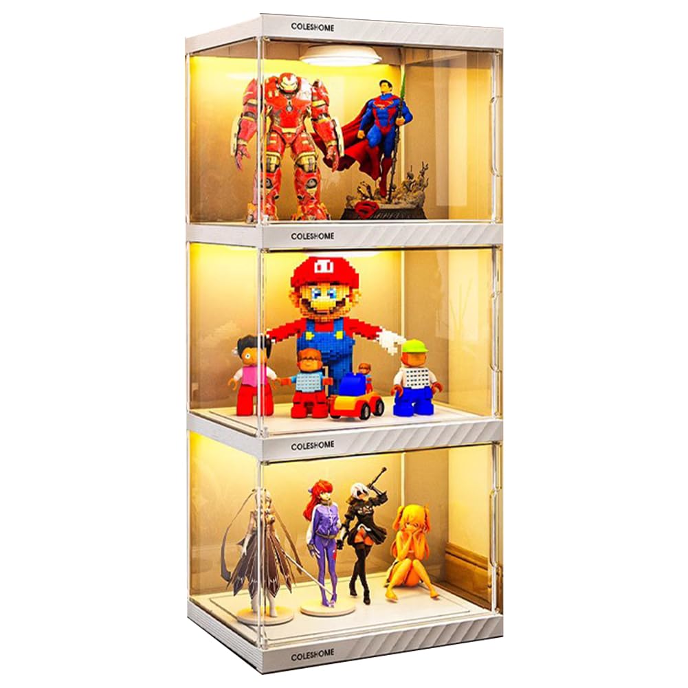 

Чехол для коллекционных фигурок PFLife Витрина для коллекционных фигур Чехол для коллекционных фигур Чехол для полки Чехол для полки для фигурок Большой коллекционный шкаф Большая ширина 40 фигурок