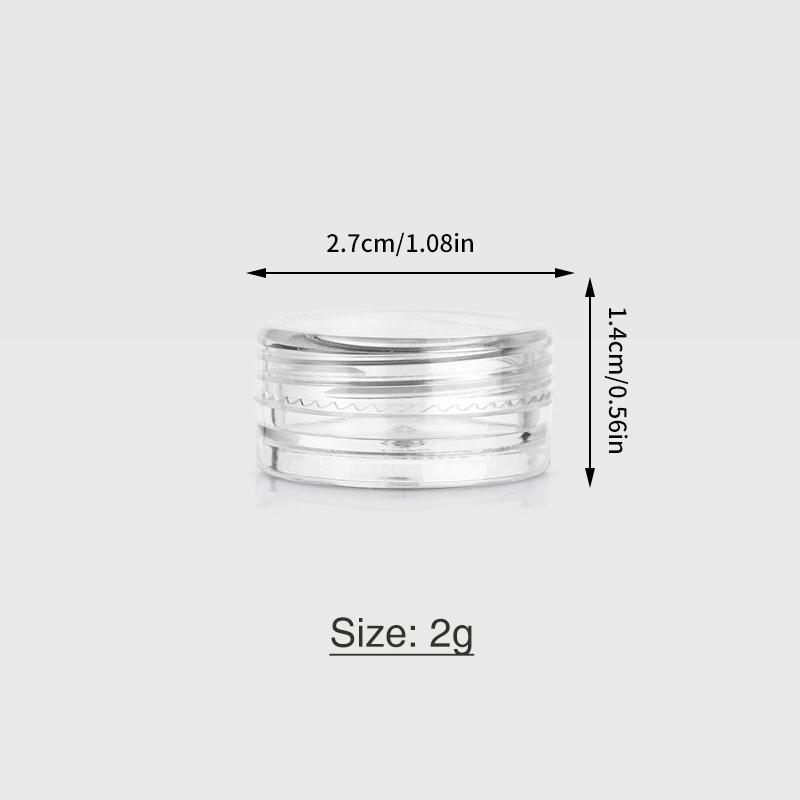 10Pcs Sample Clear Cream Jar Mini Cosmetic Bottles Containers Transparent Pot For Nail Arts Small Clear Can Tin For Balm