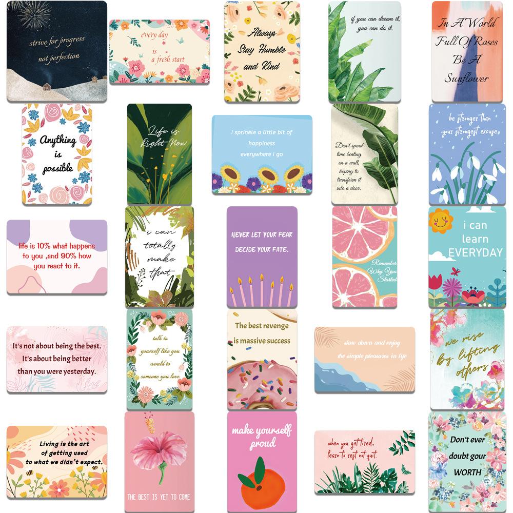52 Sheets of Encouraging Note Cards, Children's Lunch Box Waterproof Decorative Stickers