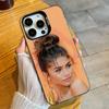 Z-Zendaya Euphoria Druck Handyhülle Für iPhone 16 17 15 14 12 13 Pro Max Schwarz Candy Matt Stoßfeste Hülle