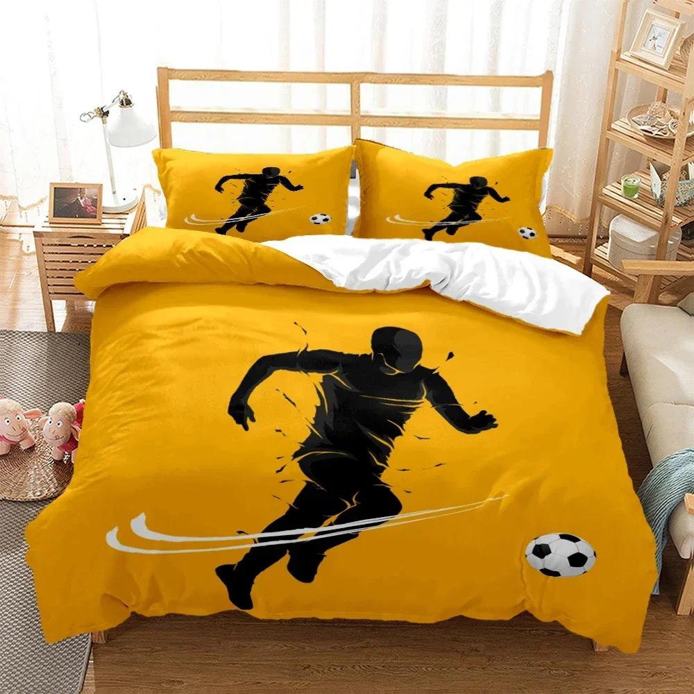 

3D Print Football Soccer/ Football Comfortable Duvet Quilt Cover Pillowcase Bedding Set Children Bedroom Decoration Home Textile 70x133cm
