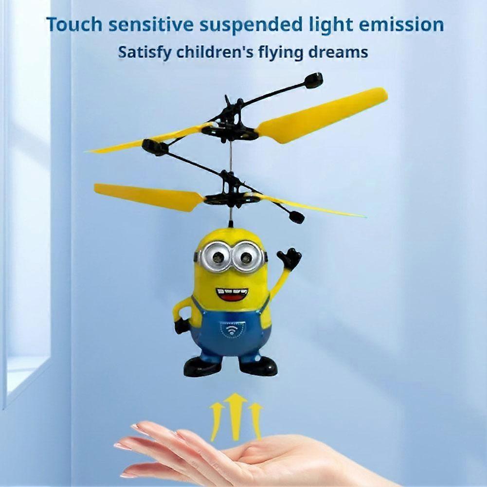 Minions Gesture Sensing Flying Toy Rechargeable Drone Helicopter for Kids