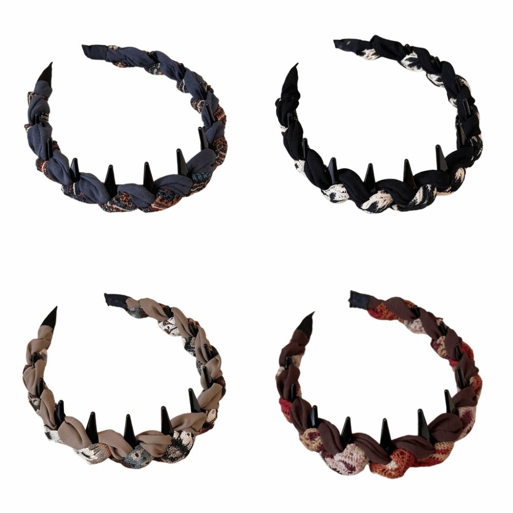 Toothed Comb Hair Comb Hairpin Non-Slip Headbands With Teeth Comb Headband  Daily Autumn Winter