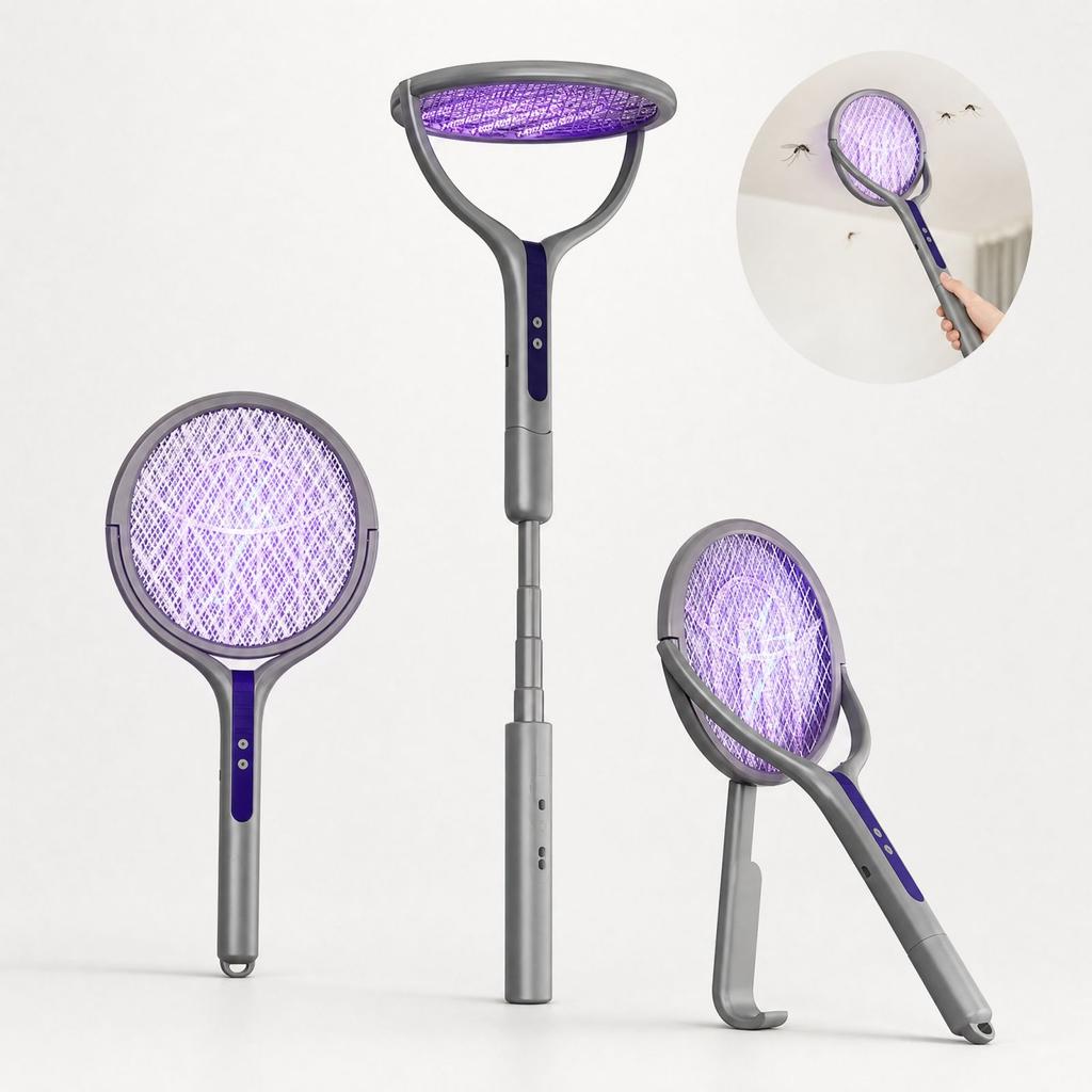 Extendable Swatter with Telescopic Handle for Indoor and Outdoor Use