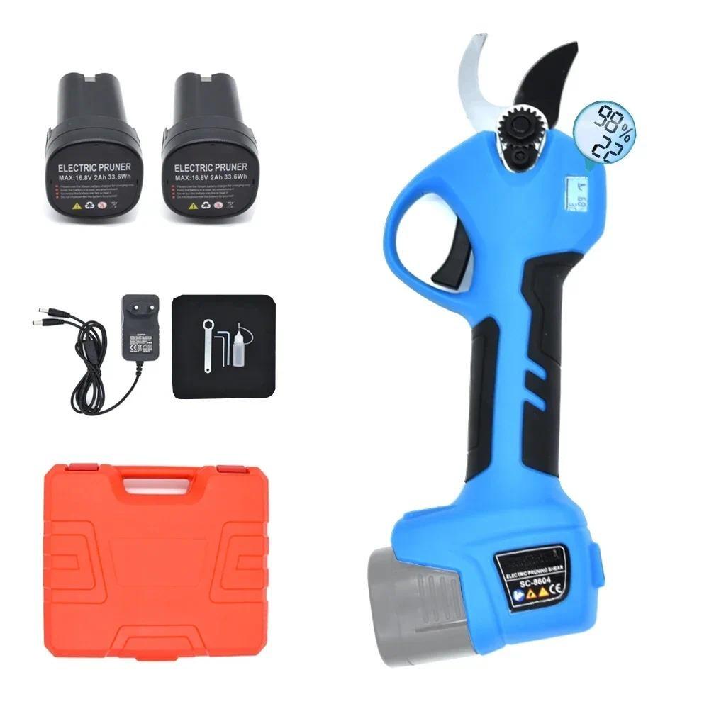 28mm Cordless Electric Pruning Shears Portable Branch Cutting Scissors Efficient Garden Bonsai Trimming Tool