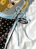 Slim Polka Dot Color Block Open-Back Bandage Bikini