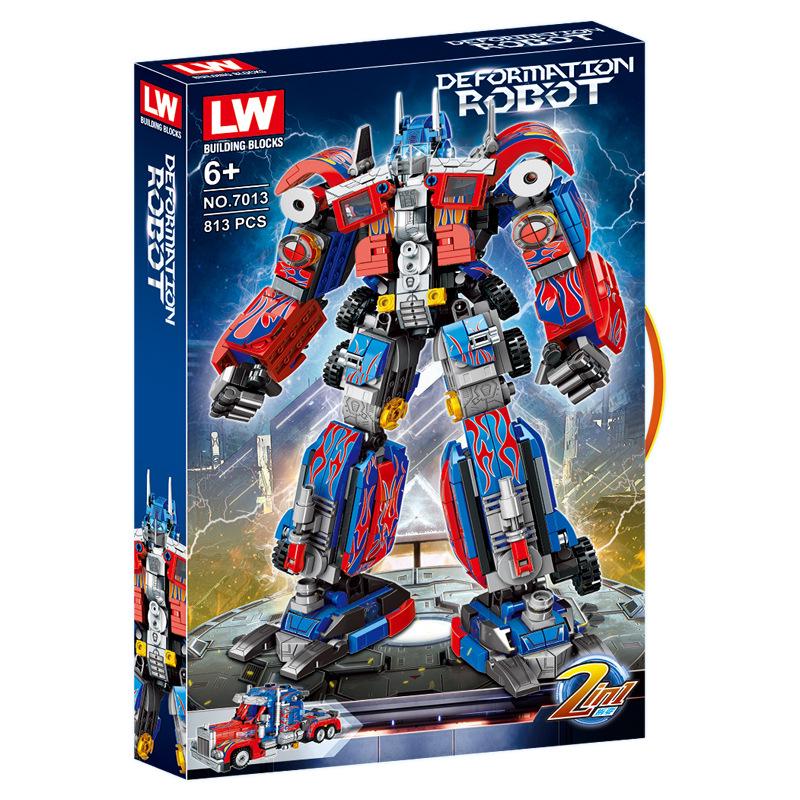 LeWan LW7013-14 Wasp Car Transformer Robot Model Assembly Building Blocks Toy