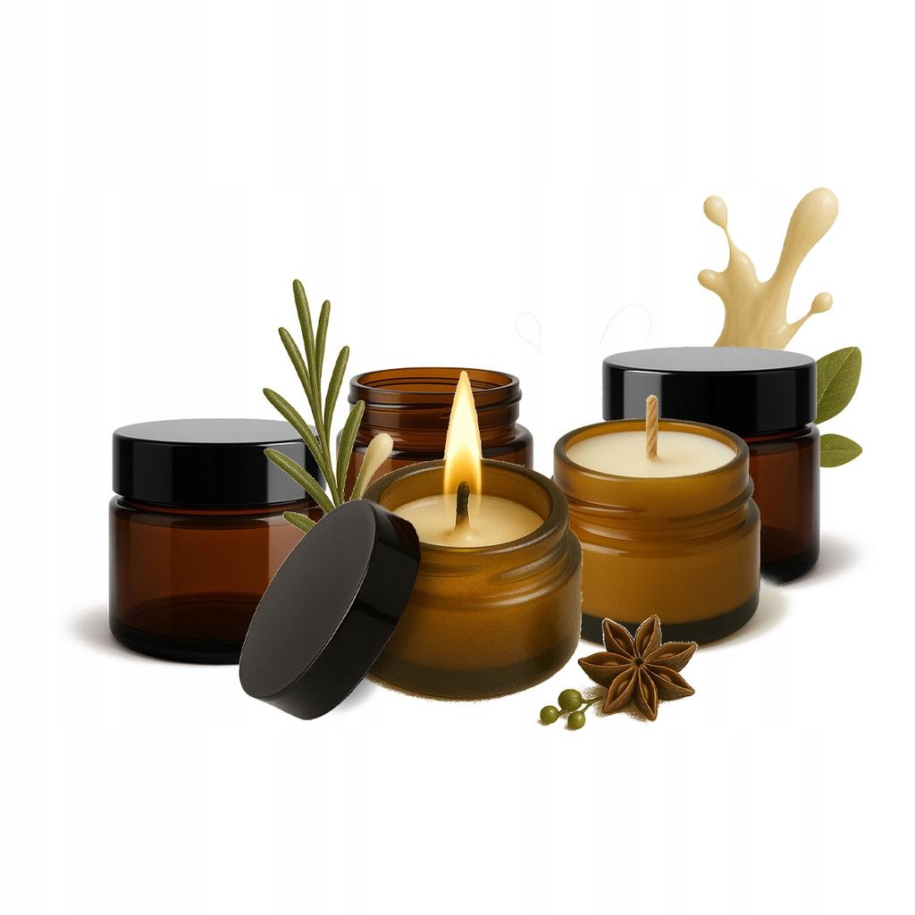 Jar Small Glass Jar Brown 30 G For Cream Balm Cosmetics Gel Candles