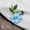 2 Stück Blumen Stickerei Aufnäher Für Kleidung DIY Handgenähte Aufnäher Dekorative Accessoires Für Kleidung Taschen Parches Para Coser