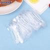 100 Piezas/Bolsa Mini Cucharas de Plástico Cubiertos Cucharas Para Gelatina Helado Postre Aperitivo Cuchara de Plástico Para Suministros de Fiesta