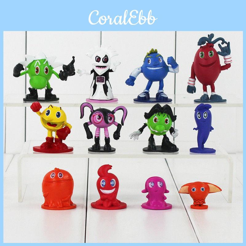 12 Pcs Pac-man And The Ghostly Adventures Action Figures Set Featuring Vibrant Colors
