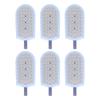 6Pcs Scalp Brush ABS Silicone Ergonomic Anti Slip Handle Light Head Massage Scalp Massager for Men Women Shampoo
