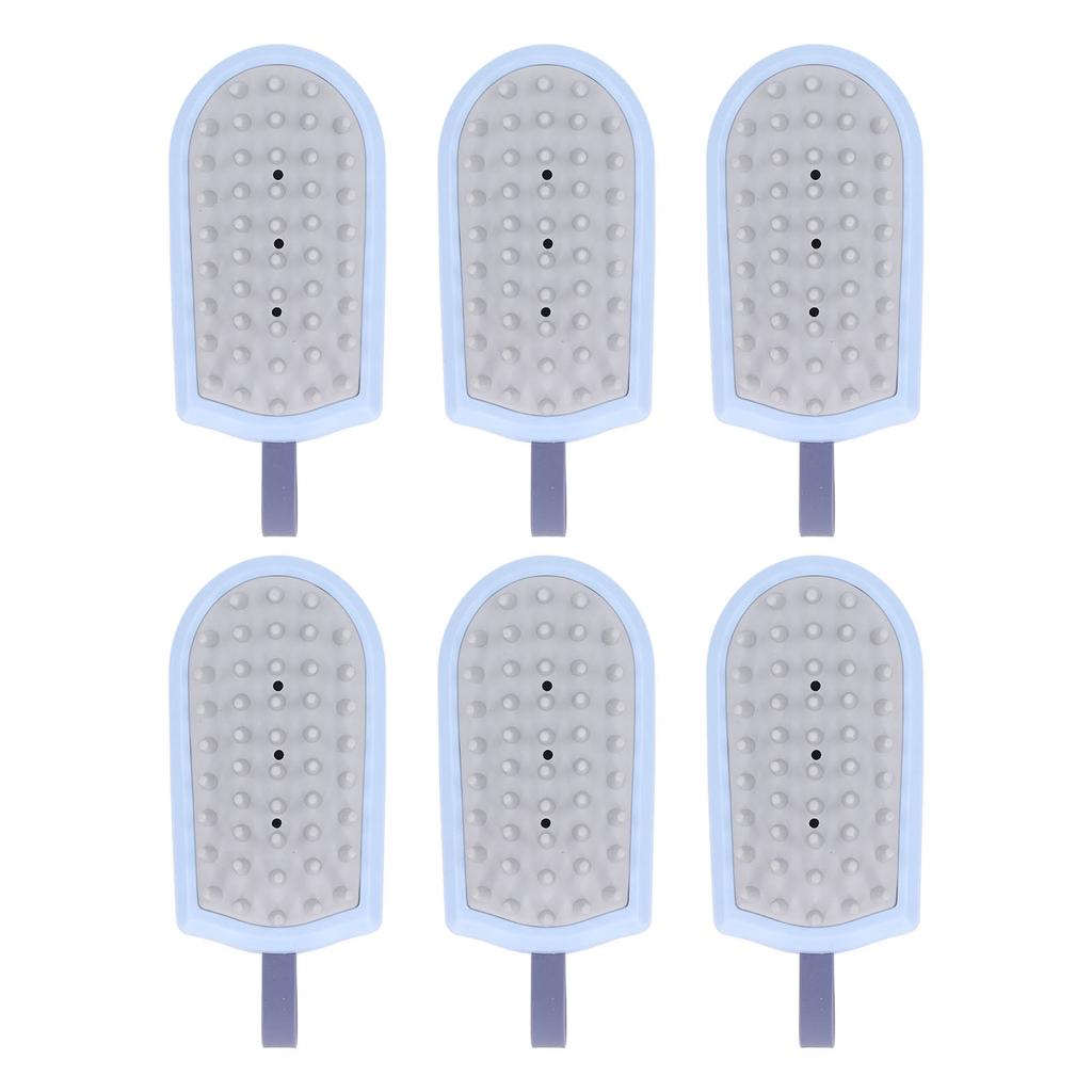 6Pcs Scalp Brush ABS Silicone Ergonomic Anti Slip Handle Light Head Massage Scalp Massager for Men Women Shampoo