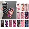 Phone Case For Iphone 17 Pro Max Air 16 15 14 13 Pro Max 15 16 Pro 15Plus Pink Gold Love Heart