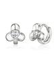 Geigerjewelry Flower Simple One-Touch Earrings Gisvee125 (Silver 925 Pin)