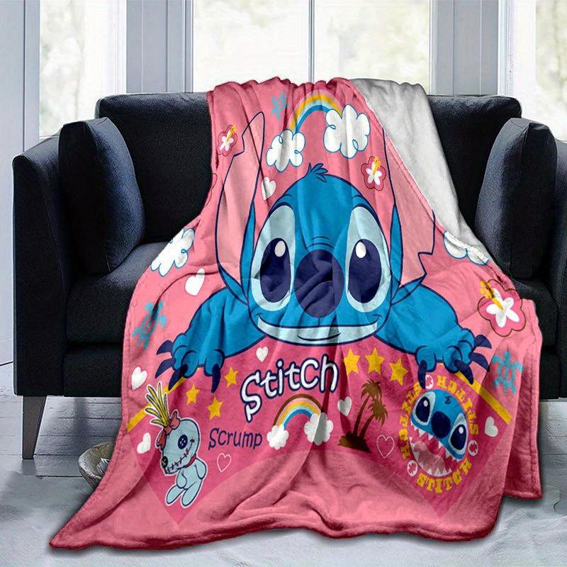 Lilo & Stitch Design Throw Blanket Soft Polyester Fabric for Office Chair or Sofa Ideal for Birthday, Halloween, Christmas Gifts