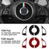 For Fiat Abarth 500 500C 500e 595 595C 2007-, Steering Wheel Button Panel Carbon Fiber Interior Sticker Car Trim Accessories