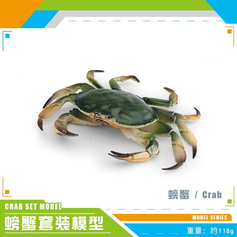 Simulated Marine Animal Crab Model, Children'S Cognition Three-Eye Crab Swimming Crab Bread Crab Ornament Toy