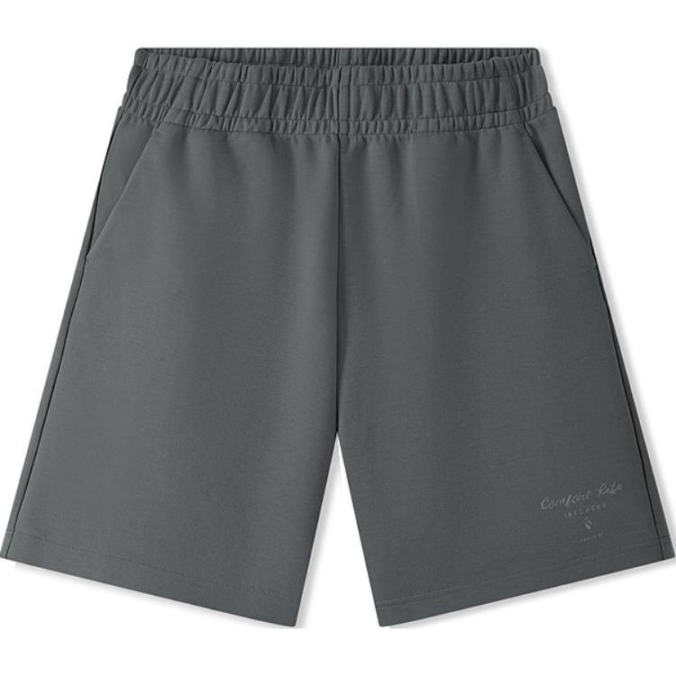 Skechers Casual Knit Shorts Comfortable Versatile Fashion Three-Quarter Pants Men shorts Smoky-Gray L225M168-013P L