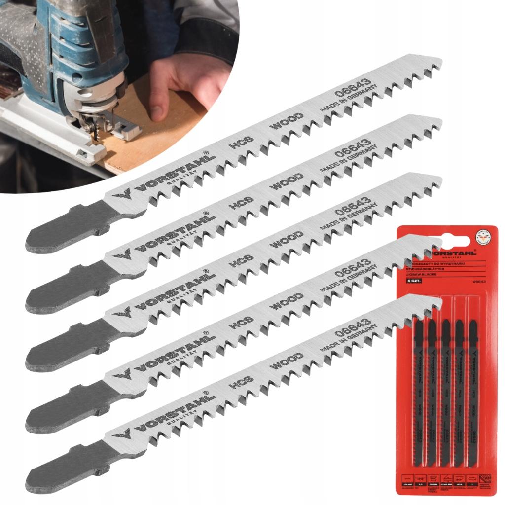 JIGSAW BLADES FOR WOOD T-shaped (T) 115mm > 5pcs < Vorstahl