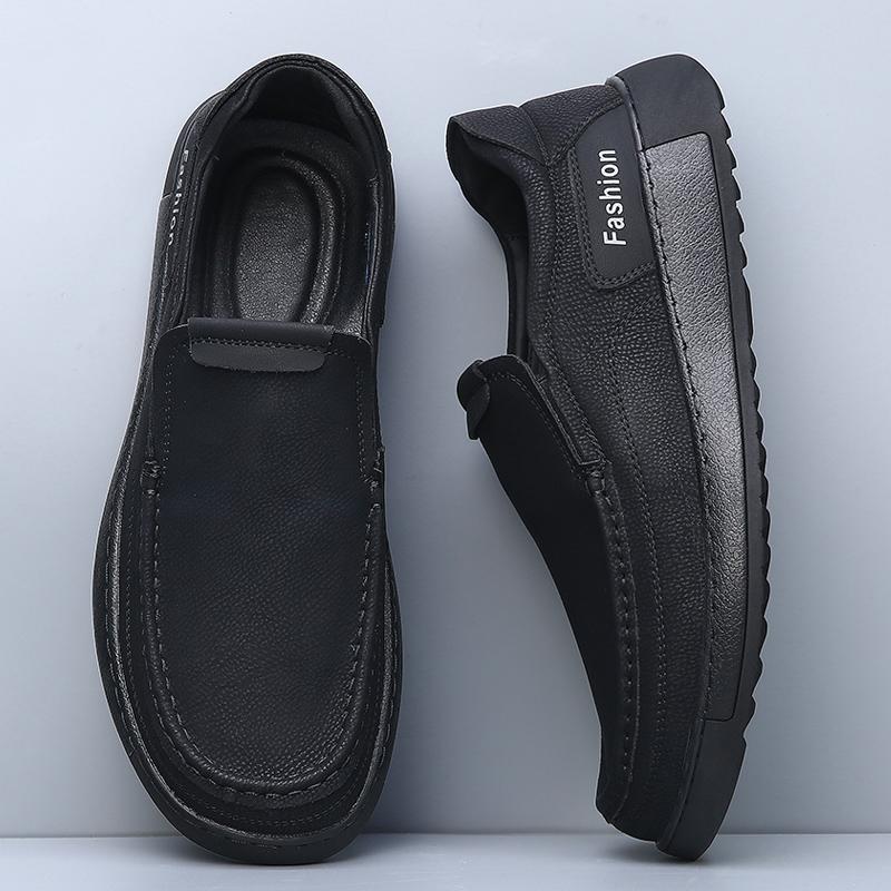Fashion Men Comfortable Loafers Versatile Casual Shoes Business Formal Leather Shoe Soft-Soled Slip-On Flats Leisure Walk Male Moccasins