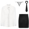 Large size lingerie seductive sexy passion hot glamorous revealing secretary no-take uniform suit