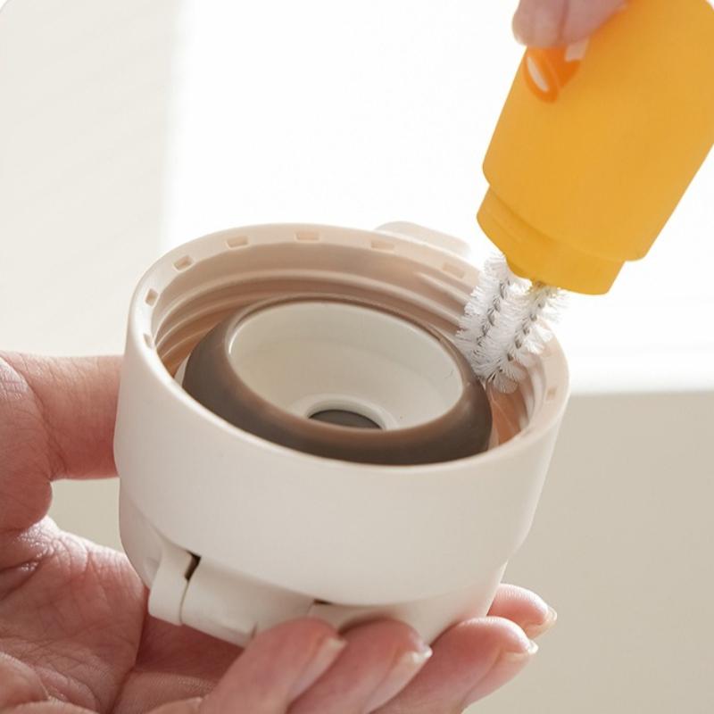 4 In 1 Silicone Baby Bottle Brush Long Handle Cup Pacifier Gap Cleaner Portable Infant Feeding Bottle Cleaning Tool