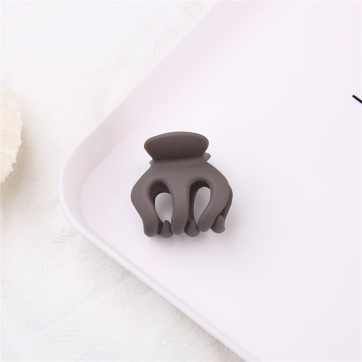 

1 шт., модные акриловые заколки для волос для женщин и девочек, заколки для макияжа, аксессуары для волос, зажим для ванны в виде краба, головной убор коричневый