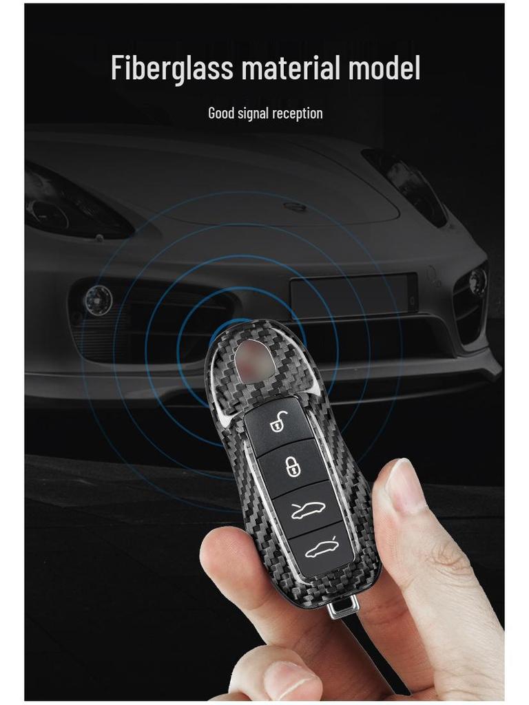 Real Carbon Fiber Key Shell for New and Old Cayenne, Macan, Panamera
