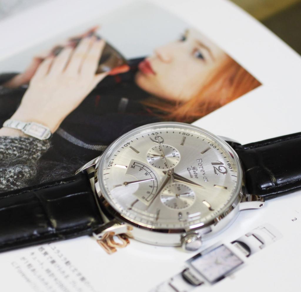 FOREVER Erkek Kol Saati Retro Quartz Takvim Haftanın Günü Tarih 24 Saat Sayacı [Görünür Etkili Antika Tip] İş Kullanımı İçin Harika.